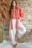 Larc Poet Blouse Indian Red